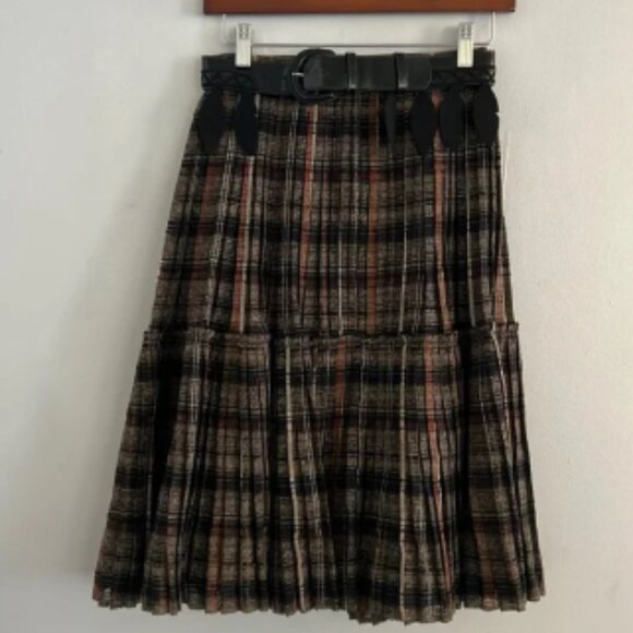 Byron Lars pleated plaid skirt - Picture 1 of 6